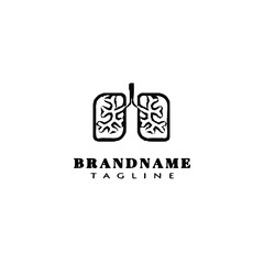 Obraz premium lungs logo icon design template vector illustration