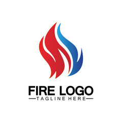 Fire Flame Logo design vector template