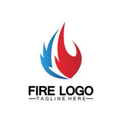 Fire Flame Logo design vector template