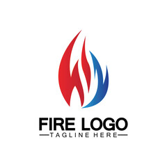 Fire Flame Logo design vector template