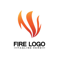 Fire Flame Logo design vector template