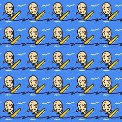 seamless pattern of cute cartoon background