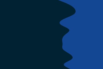 Blue wave from right background art vector background illustration