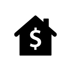 Obraz premium House icon with dollar symbol