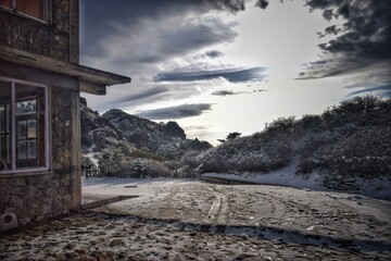 landscape with snow in sandakfu