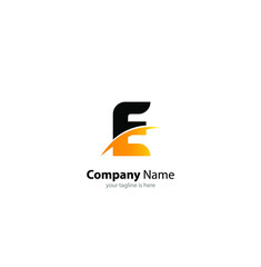 modern letter e logo concept with white background