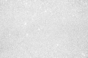 Silver background Abstract Bokeh Christmas.