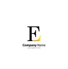 modern letter e logo concept with white background