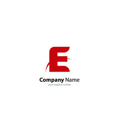 modern letter e logo concept with white background