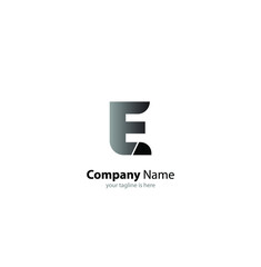 Obraz premium modern letter e logo concept with white background