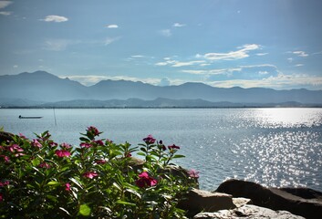 lake and mountains