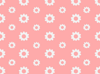 white flowers on a pink background