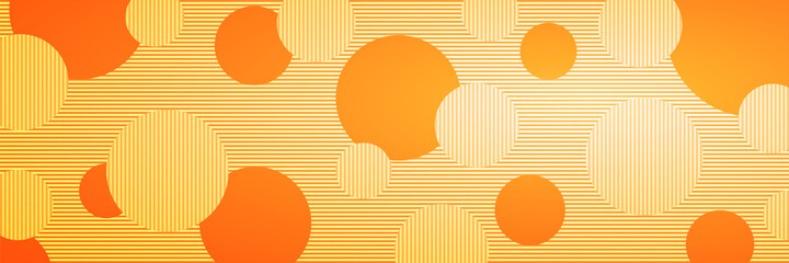 Geometric vector background, banner. Abstract circles.