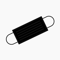 Safety sign, Wear dust mask.Medical mask icon isolated.Safety breathing masks.	