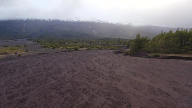 Alluvium from Osorno volcano inside national park in Chile.