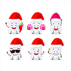 Santa Claus emoticons with marshmallow cartoon character. Vector illustration