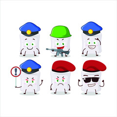 A dedicated Police officer of marshmallow mascot design style. Vector illustration