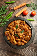 Spicy Indian beef curry roast- traditional cooking recipes.