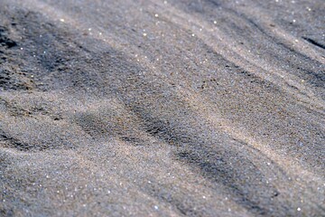 Fine luminous sand patterns in the beach of Matosinhos