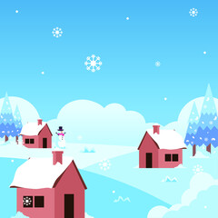 Winter background with lots of snow vector design illustration 01