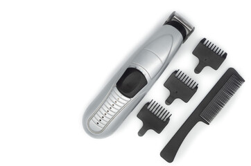 hair clipper on white background, barber shop background