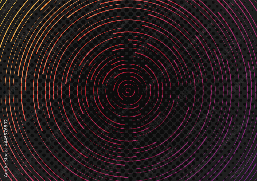 Poster abstract swirl line of futuristic pattern decorative system artwork template. design with halftone i