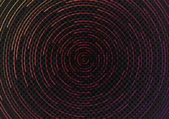 Abstract swirl line of futuristic pattern decorative system artwork template. Design with halftone in center for background. illustration vector