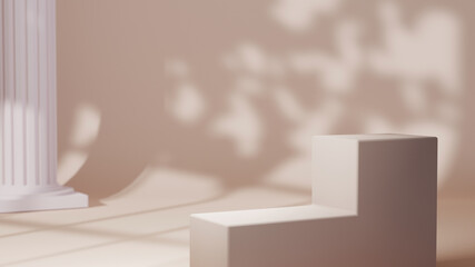 3D rendering of background. For show product. Blank scene showcase mockup.