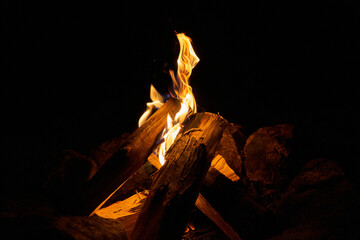 camping fire
