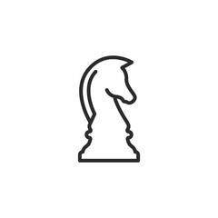 horse knight chess line  icon vector illustration design