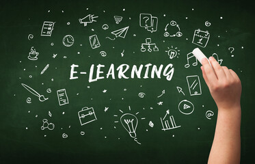 Hand drawing education concept concept