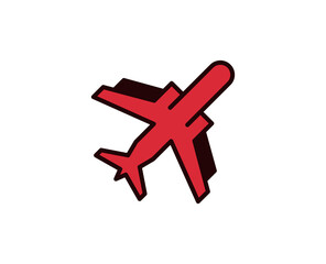 Obraz premium Plane line icon. Vector symbol in trendy flat style on white background. Travel sing for design.