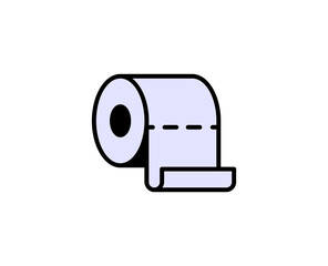 Toilet paper line icon. Vector symbol in trendy flat style on white background. Travel sing for design.