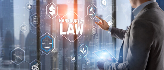 Fototapeta na wymiar Judicial decision lawyer business concept. Bankruptcy law concept