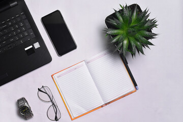 notebook and pen