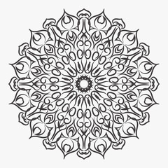 Mandala pattern black and white good mood
