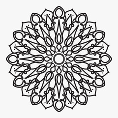 Mandala pattern black and white good mood