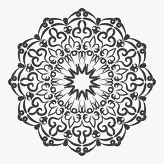 Mandala pattern black and white good mood