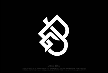 Initial Letter B PB BP PD DP Monogram Logo Design Vector
