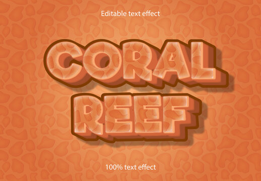 Coral reef text effect