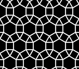 Geometric seamless pattern. Geometrical ornament. Vector illustration. Cutting stencil.
