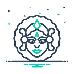 Mix icon for durga puja