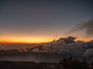 sunset in the mountains