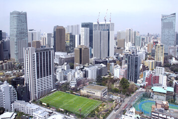Aerial view on Tokyo, Japan