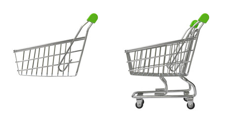 Shopping trolley and basket front