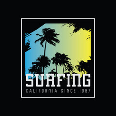 Surfing, vector illustration and typography, perfect for t-shirts, hoodies, prints etc.