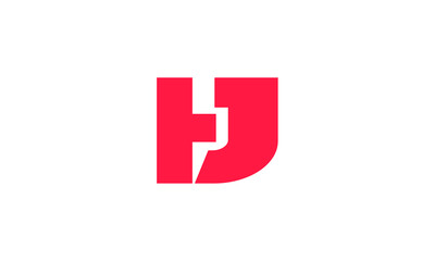 Obraz premium Alphabet letters Initials Monogram logo HJ, JH, H and J