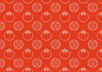 Tomato doodle pattern. wallpaper. tomato symbol. sign. background.