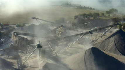 Fototapeta premium Quarry for the extraction of granite. Granite quarry.