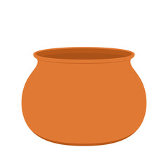 Earth pot vector. wallpaper. free space for text. Earth pot on white background.
